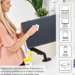 Fellowes Boîte de 100 lingettes nettoyantes pour écran