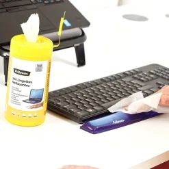 Fellowes Boîte de 100 lingettes nettoyantes pour écran