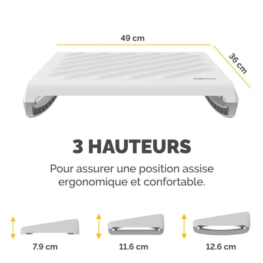 Fellowes Breyta - Repose-pieds - blanc