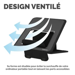 Fellowes Breyta - Support pour ordinateur portable jusqu'à 14" et 4kg - noir