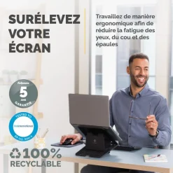 Fellowes Breyta - Support pour ordinateur portable jusqu'à 14" et 4kg - noir