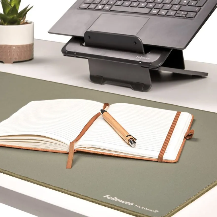 Fellowes Breyta - Tapis de bureau -Sous-main - 80 x 40 cm - vert sauge