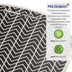 Fellowes chevron - Tapis de souris avec repose-poignet - support gel résistant - technologie anti-bactérienne Microban