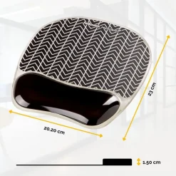 Fellowes chevron - Tapis de souris avec repose-poignet - support gel résistant - technologie anti-bactérienne Microban