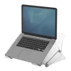 Fellowes Clarity - Support pour ordinateur portable transparent - réglable en hauteur - avec fentes d'aération
