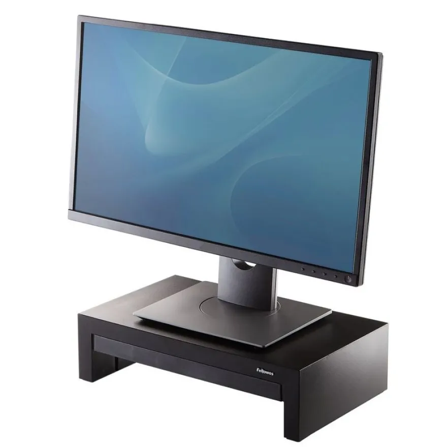 Fellowes Designer Suites - Support pour écran jusqu'à 21'' - réglable en hauteur - avec rangement - surface antidérapante