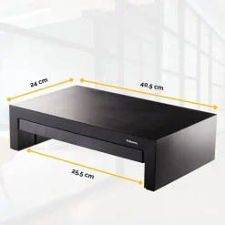 Fellowes Designer Suites - Support pour écran jusqu'à 21'' - réglable en hauteur - avec rangement - surface antidérapante