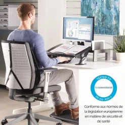 Fellowes Easy Glide - Porte-documents incliné format A3 - système de glissière facilitant l'écriture - possède un rangement et des passes câbles