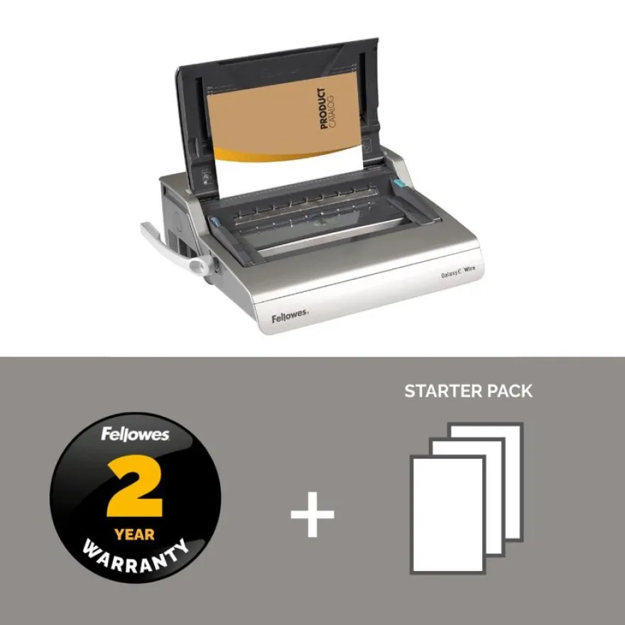 Fellowes Galaxy-E/Wire - machine à relier / relieuse perforeuse éléctrique par anneaux métal - Perfore 20 feuilles - relie 130f