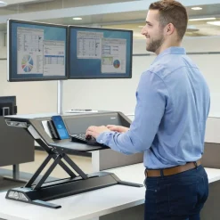 Fellowes Lotus - Kit bras porte-écrans double pour station assis-debout Lotus