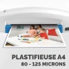 Fellowes Lunar + A4 - Plastifieuse A4 - de 80 à 125 microns - bleu