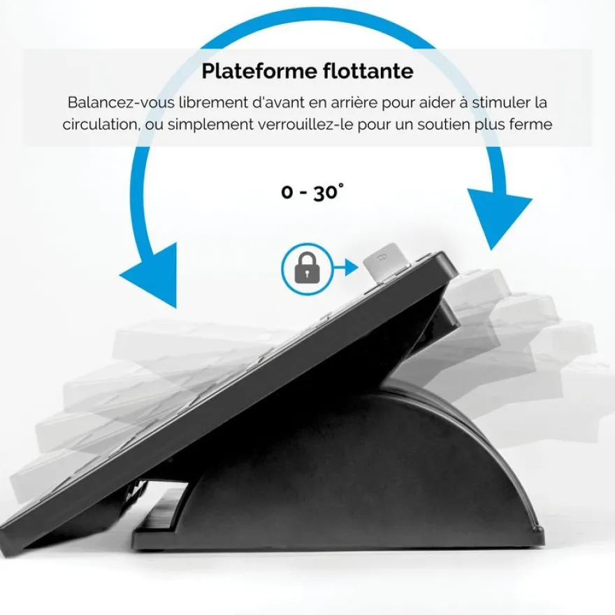 Fellowes Office Suites - Repose-pieds réglable anti-bactérien Microban - surface antidérapante