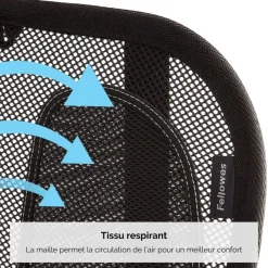 Fellowes Office Suites - Support dorsal en maille - compatible avec tout type de chaises