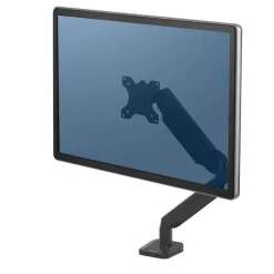 Fellowes Platinum series - Bras porte écran simple réglable - fixation sur bureau - noir
