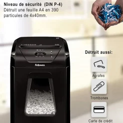 Fellowes Powershred 12C - destructeur de documents coupe croisée -12 feuilles - Corbeille 12 litres
