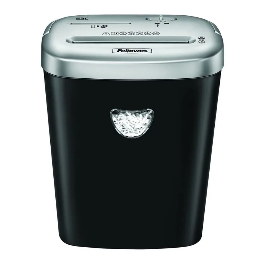 Fellowes Powershred 53C - destructeur de documents coupe croisée - 10 feuilles - Corbeille 23 litres
