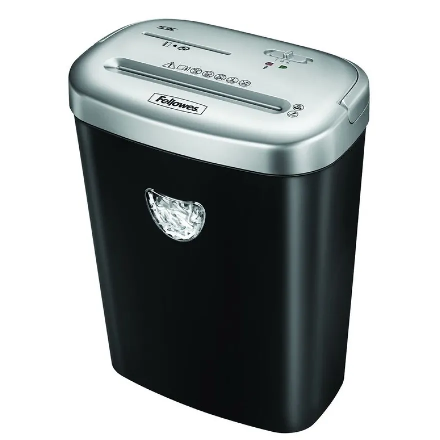 Fellowes Powershred 53C - destructeur de documents coupe croisée - 10 feuilles - Corbeille 23 litres