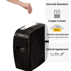 Fellowes Powershred 21Cs - destructeur de documents coupe croisée - 12 feuilles - Corbeille 15 litres - sécurité SafeSense