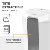 Fellowes Powershred LX70 - destructeur de documents coupe croisée - 11 feuilles - Corbeille 18 litres - blanc