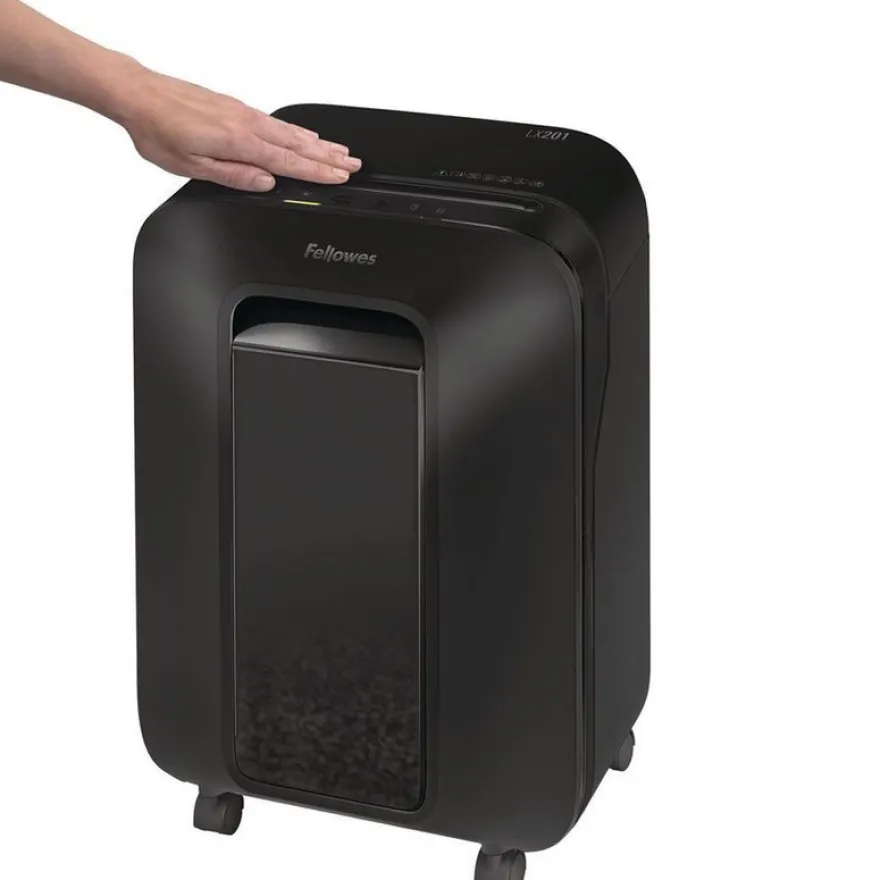Fellowes Powershred LX200 - destructeur de documents coupe croisée mini-cut - 12 feuilles - Corbeille 22 litres