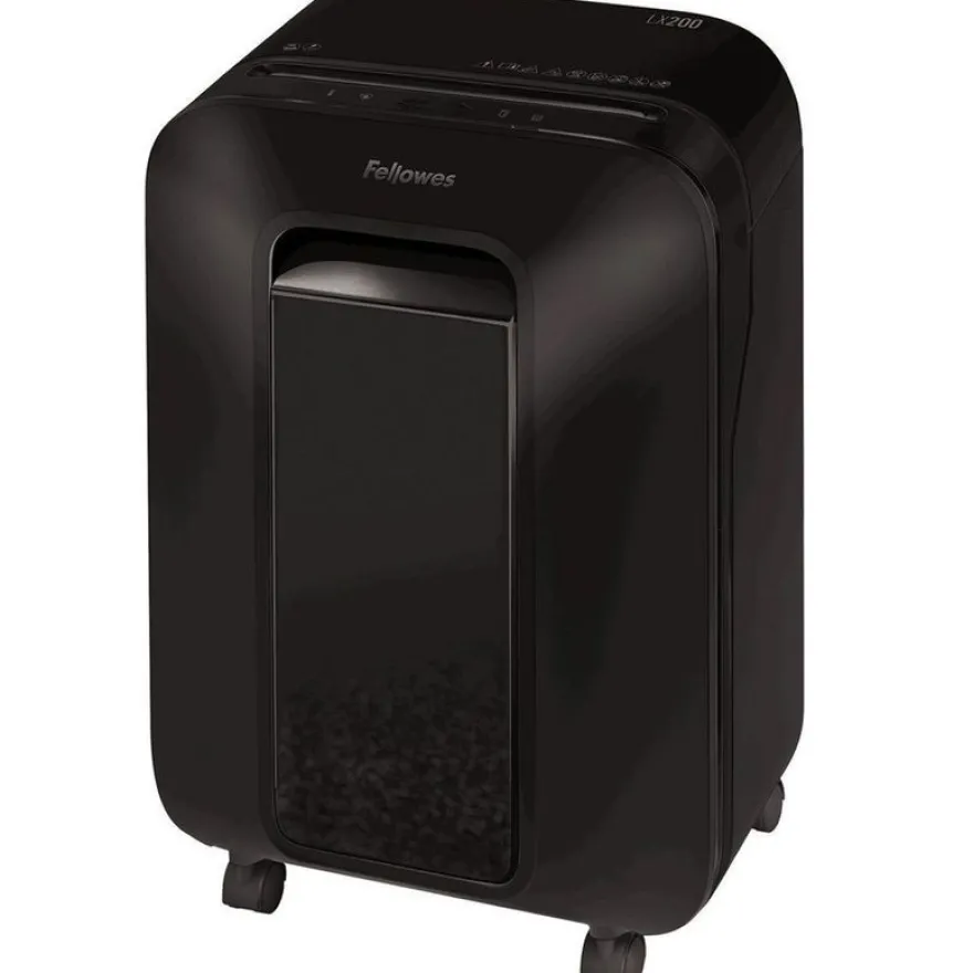 Fellowes Powershred LX200 - destructeur de documents coupe croisée mini-cut - 12 feuilles - Corbeille 22 litres