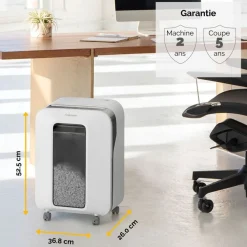 Fellowes Powershred LX201 - destructeur de documents coupe croisée microparticules - 12 feuilles - Corbeille 22 litres - blanc