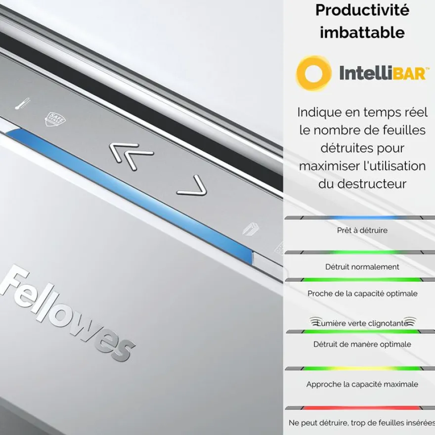 Fellowes Powershred LX211 - destructeur de documents coupe croisée microparticules - 15 feuilles - Corbeille 23 litres - blanc
