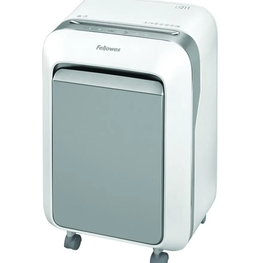 Fellowes Powershred LX211 - destructeur de documents coupe croisée microparticules - 15 feuilles - Corbeille 23 litres - blanc