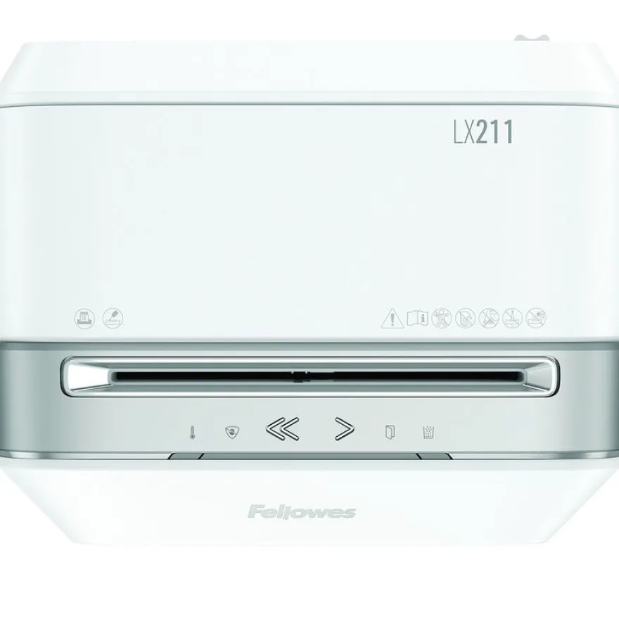 Fellowes Powershred LX211 - destructeur de documents coupe croisée microparticules - 15 feuilles - Corbeille 23 litres - blanc
