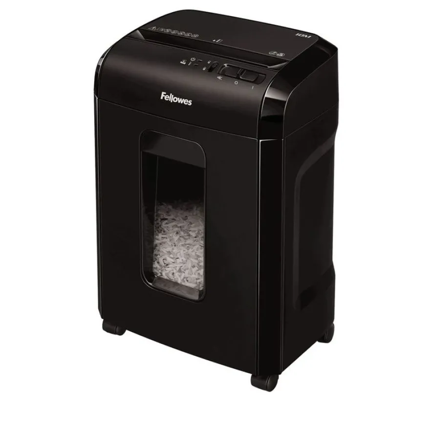Fellowes Powershred 10M - destructeur de documents coupe croisée microparticules - 10 feuilles - Corbeille 19 litres