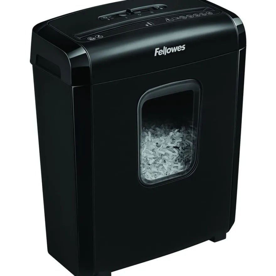Fellowes Powershred 6M - destructeur de documents coupe croisée mini-cut - 6 feuilles - Corbeille 13 litres