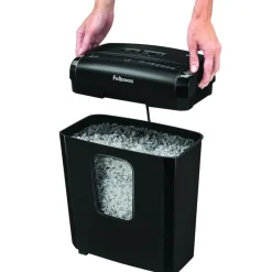 Fellowes Powershred 6M - destructeur de documents coupe croisée mini-cut - 6 feuilles - Corbeille 13 litres