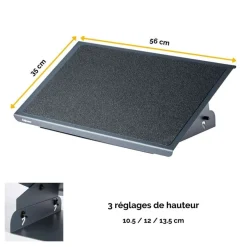 Fellowes Professional Series - Repose-pieds inclinable en hauteur - structure métallique - surface anti-dérapante