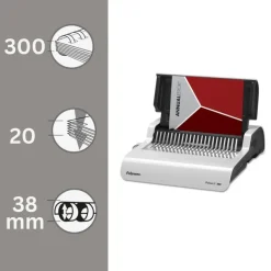 Fellowes Pulsar E-300 - machine à relier / relieuse perforeuse éléctrique - Perfore 20 feuilles - relie 300f