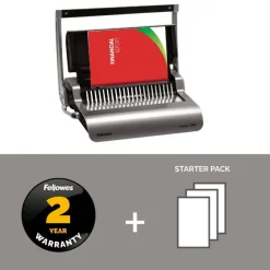 Fellowes Quasar +500 - machine à relier / relieuse perforeuse manuelle - perfore 25 feuilles - relie 500f