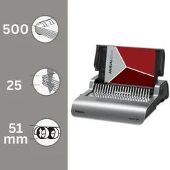 Fellowes Quasar-E 500 - machine à relier / relieuse perforeuse éléctrique - perfore 22 feuilles - relie 500f