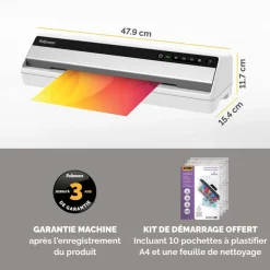 Fellowes Saturn A3 - Plastifieuse A3 - de 80 à 125 microns - à chaud et à froid