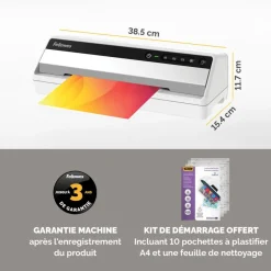 Fellowes Saturn A4 - Plastifieuse A4 - de 80 à 125 microns - à chaud et à froid