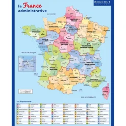 Fiche mémo souple France - 20,5 x 26,5 cm - Bouchut