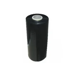 Film Étirable Manuel Noir 15µ – 450mm x 300m – Boîte de 6 Rouleaux