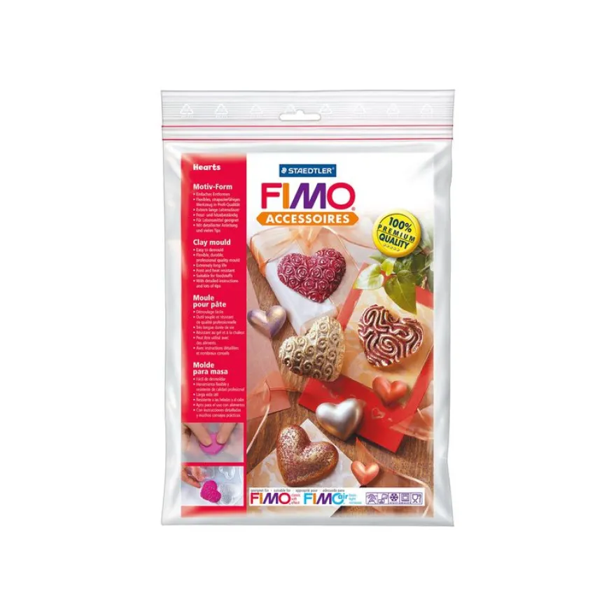 FIMO accessories 8742 Hearts - Pack de 8 pâtes à modeler