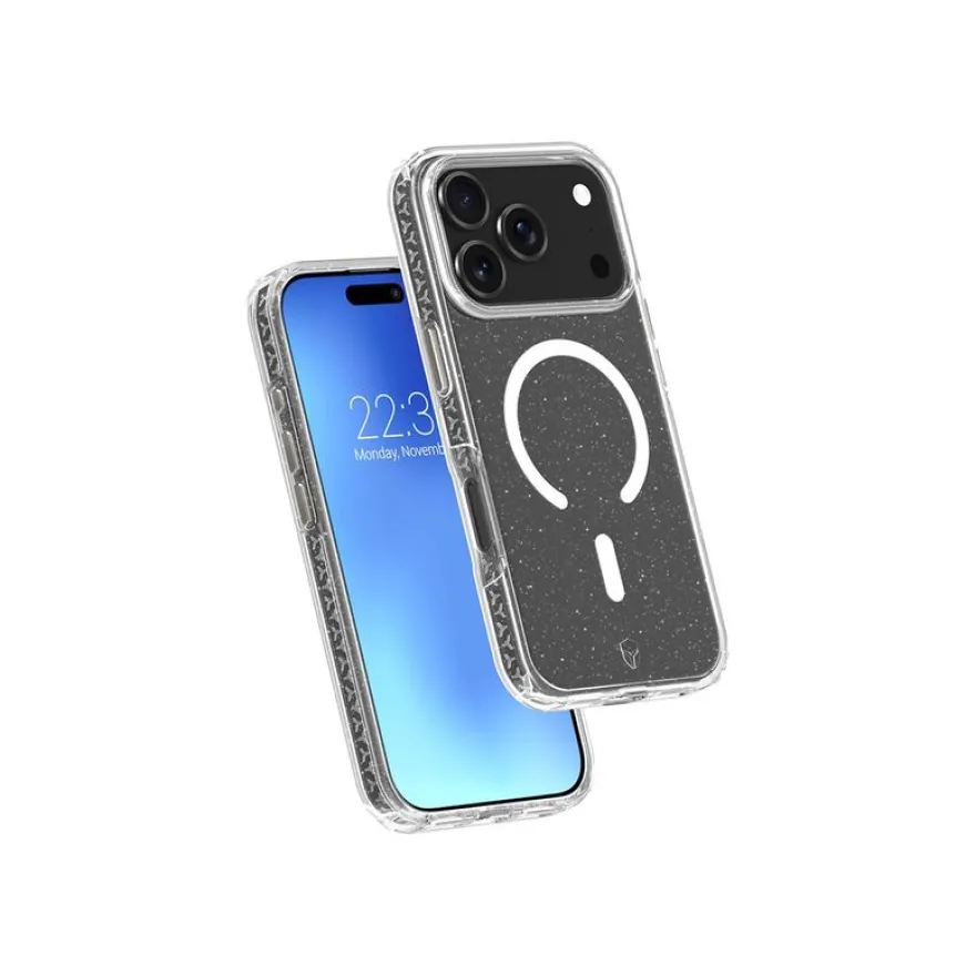 Force Case Air Xtrem - Coque de protection pour iPhone 17 Pro Max - transparent avec paillettes