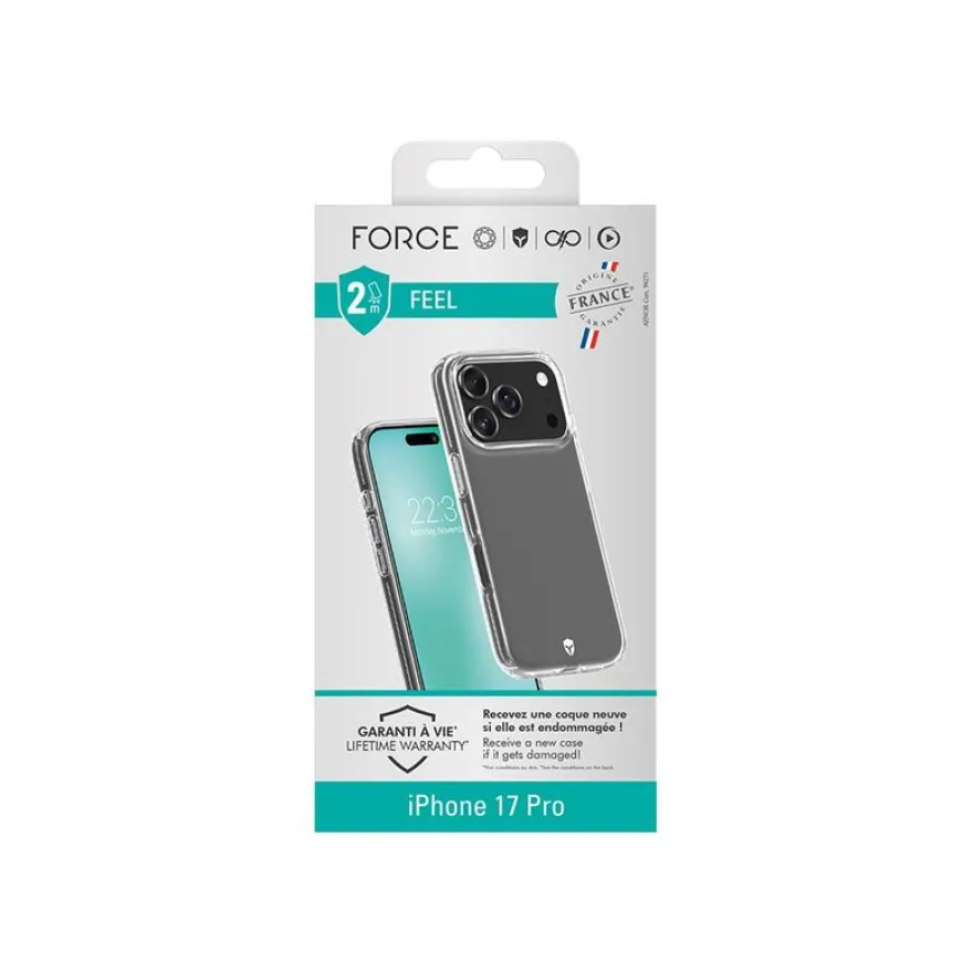 Force Case Feel - Coque de protection pour iPhone 17 Pro - transparent