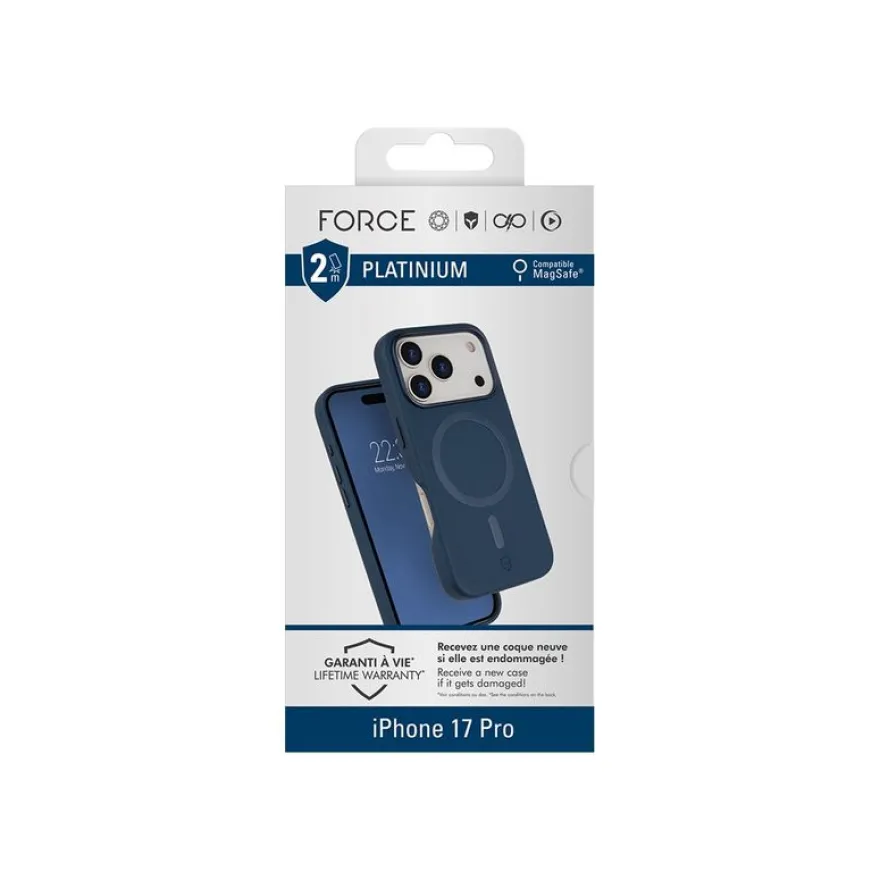 Force Case Platinium - Coque de protection pour iPhone 17 Pro - bleu marine