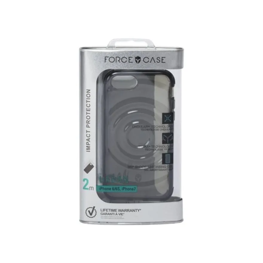 Force Case Urban - Coque de protection pour iPhone 6/6S/7/8/SE - transparent/gris