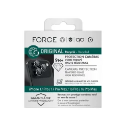 Force Glass - Protecteur d'objectif pour iPhone 16 Pro, 16 Pro Max, 17 Pro, 17 Pro Max -