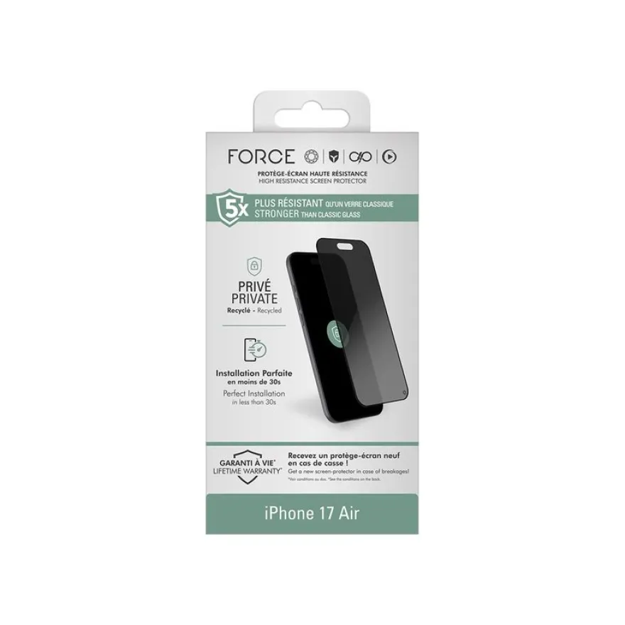 Force Glass - Protection d'écran en verre pour iPhone Air
