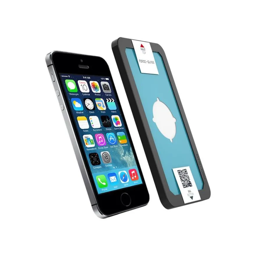 Force Glass - Protection d'écran avec filtre de confidentialité - verre trempé pour iPhone 5/5S/SE