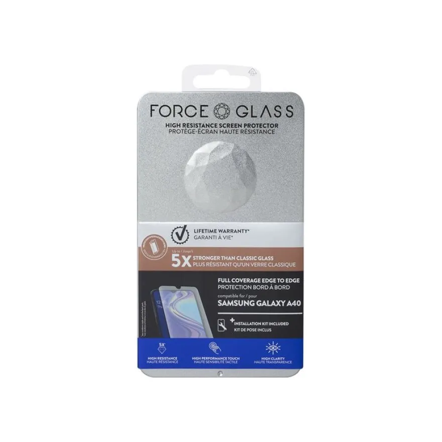 Force Glass - protection d'écran - verre trempé pour Samsung A40