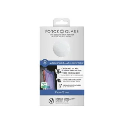 Force Glass - protection d'écran pour iPhone 12 Mini - anti lumière bleue - anti lumière bleue - transparent